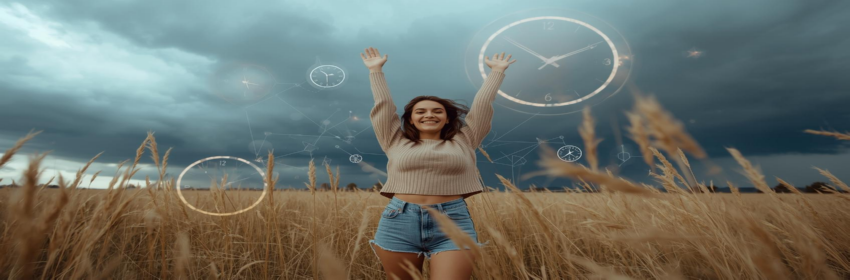 Vision board with goals and affirmations