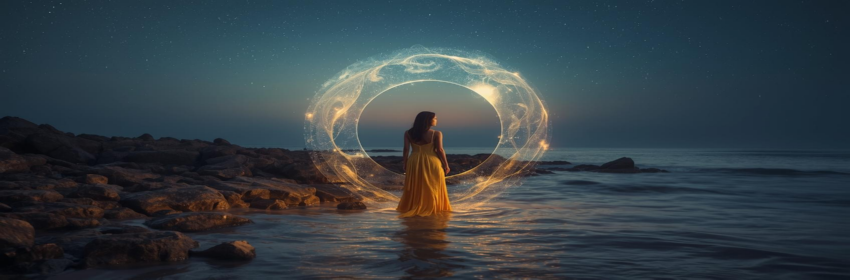 Person taking focused action towards goals